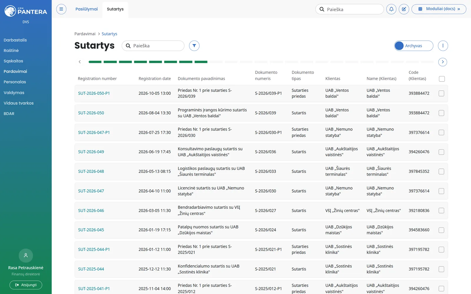 Document registers that follow your procedures