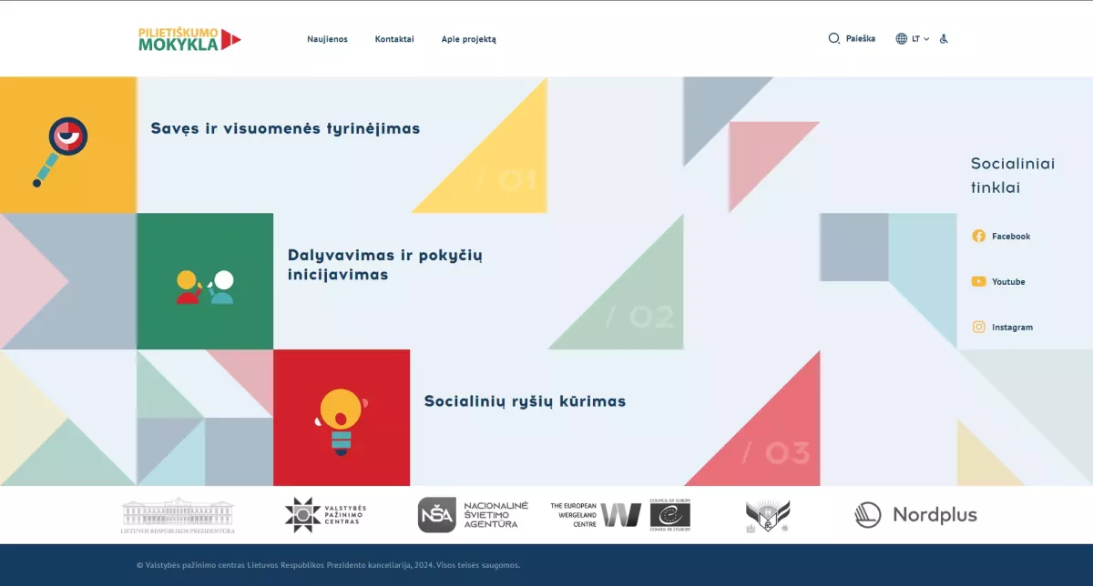 “Pilietiškumo Mokykla” - Pilietiškumo ugdymo internetinė svetainė