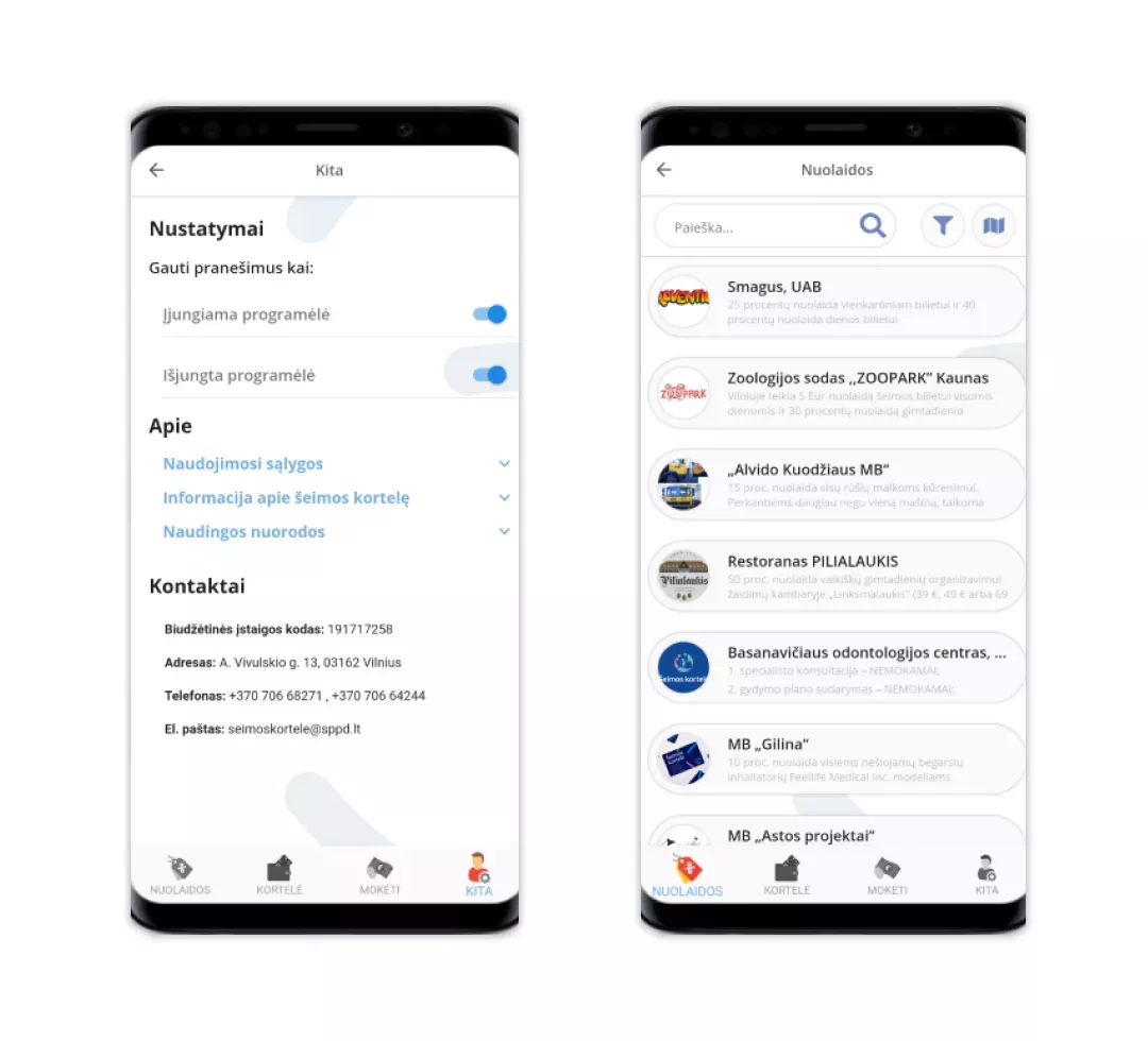 Mobile App "Family Card"