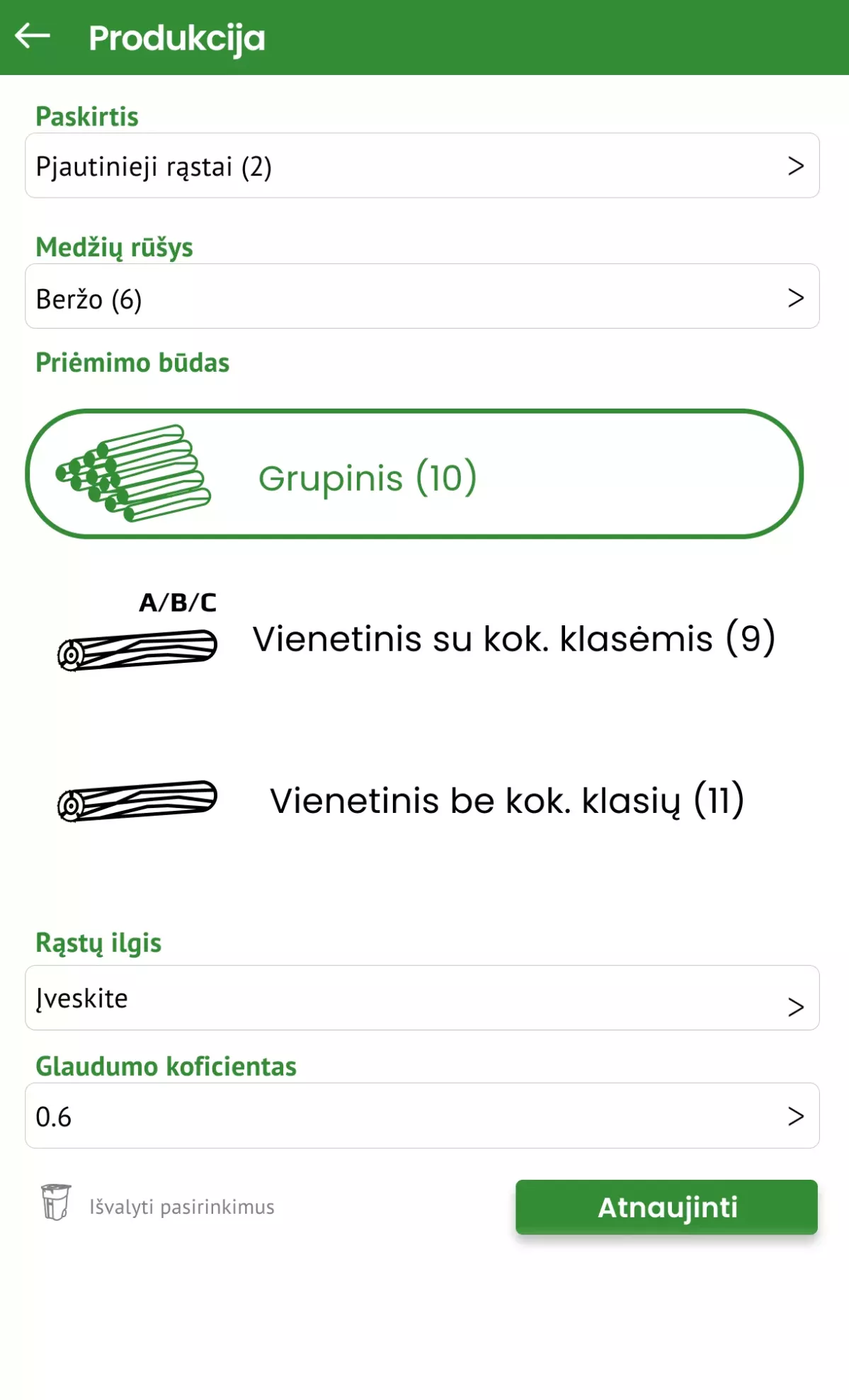 Žaliavinės medienos priėmimo (taškavimo) ir medienvežių fotofiksacijos mobilioji aplikacija