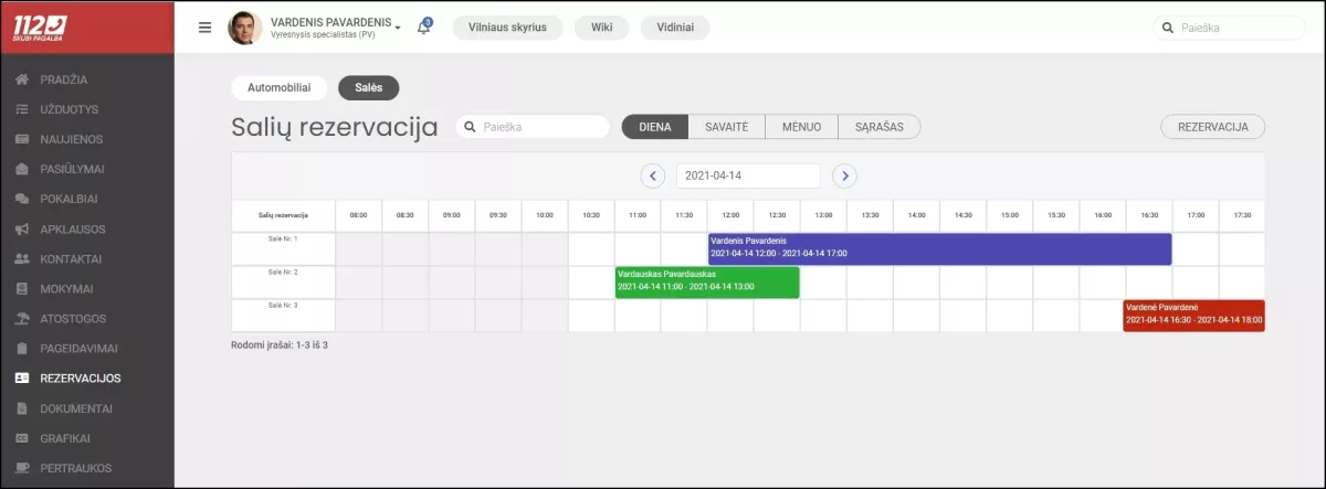 Bendrojo pagalbos centro veiklos organizavimo ir valdymo modulis