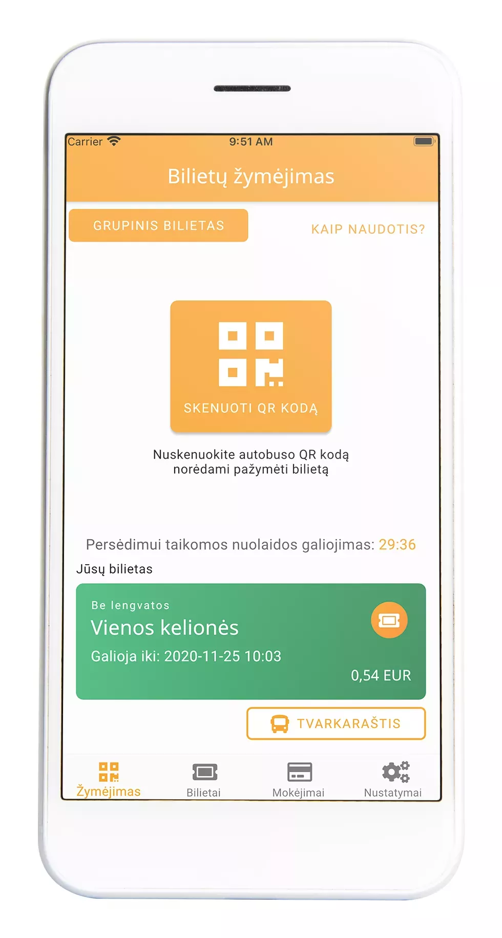 Mobile App "ŠiauliaiBUS"