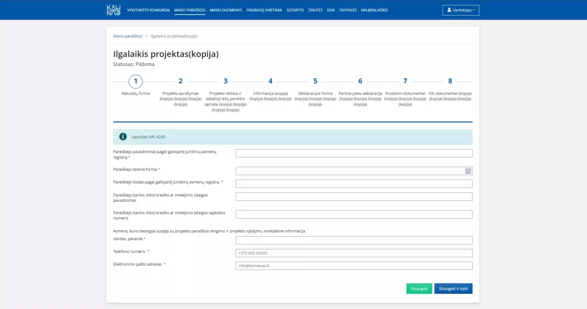 Kaunas City Application Information System