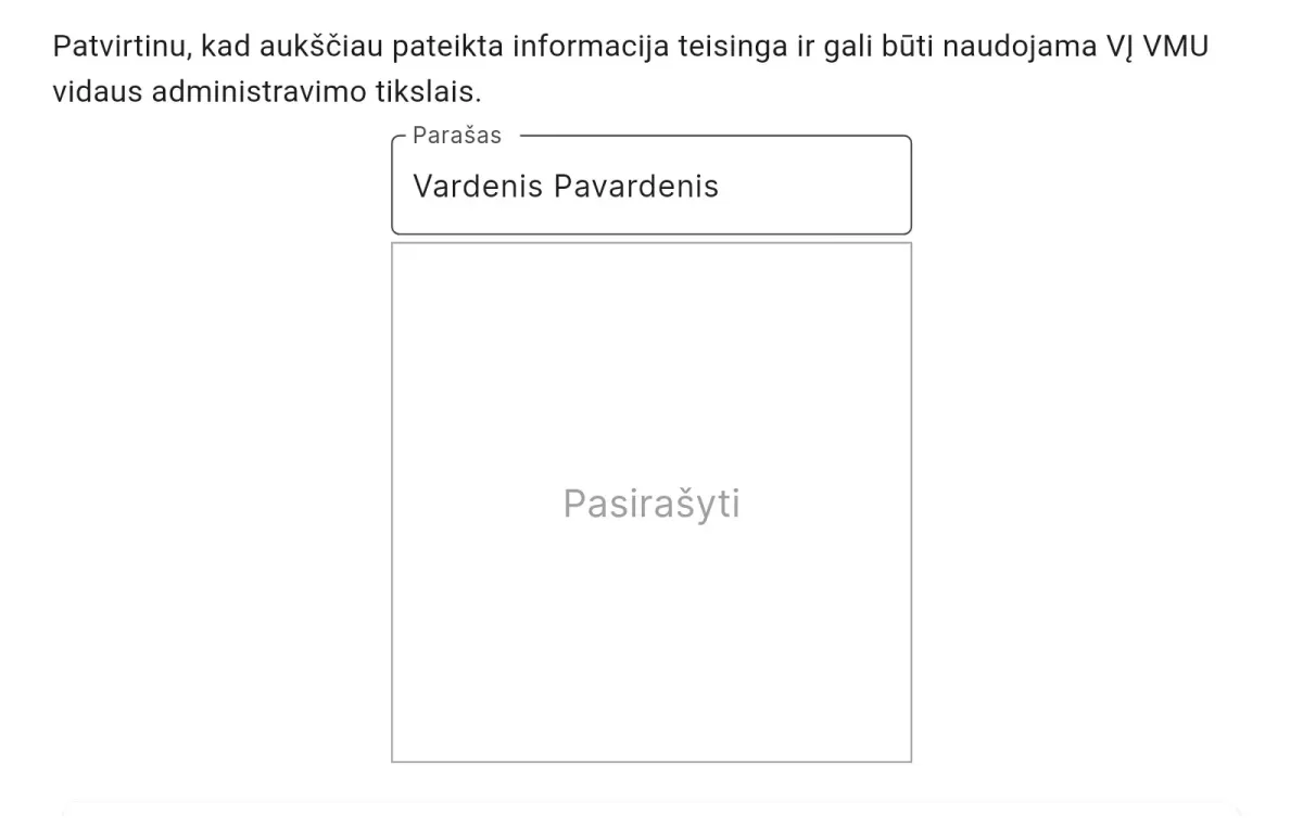 Biometrinio parašo sistema – Valstybinė miškų urėdija (VMU)