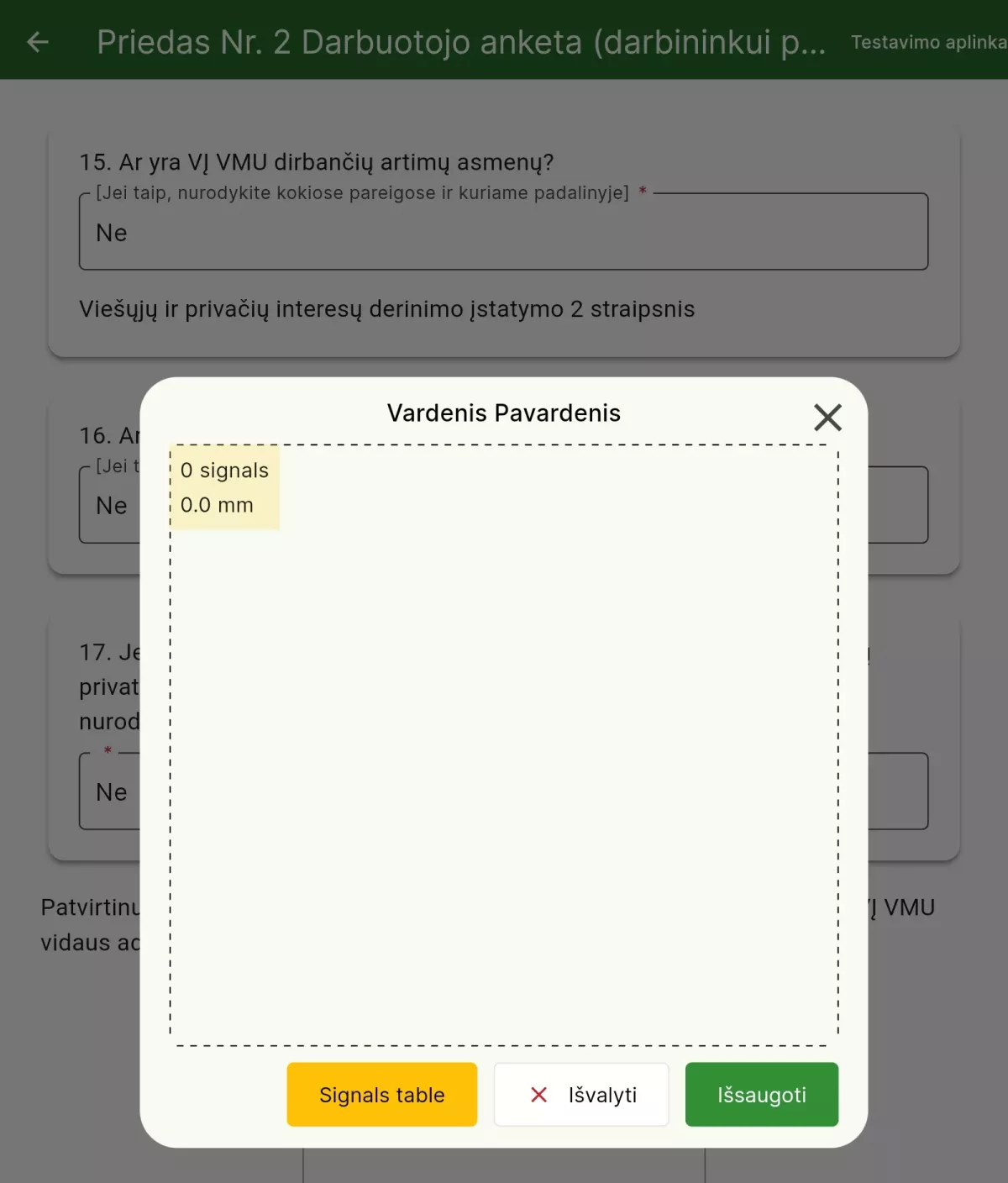 Biometrinio parašo sistema – Valstybinė miškų urėdija (VMU)