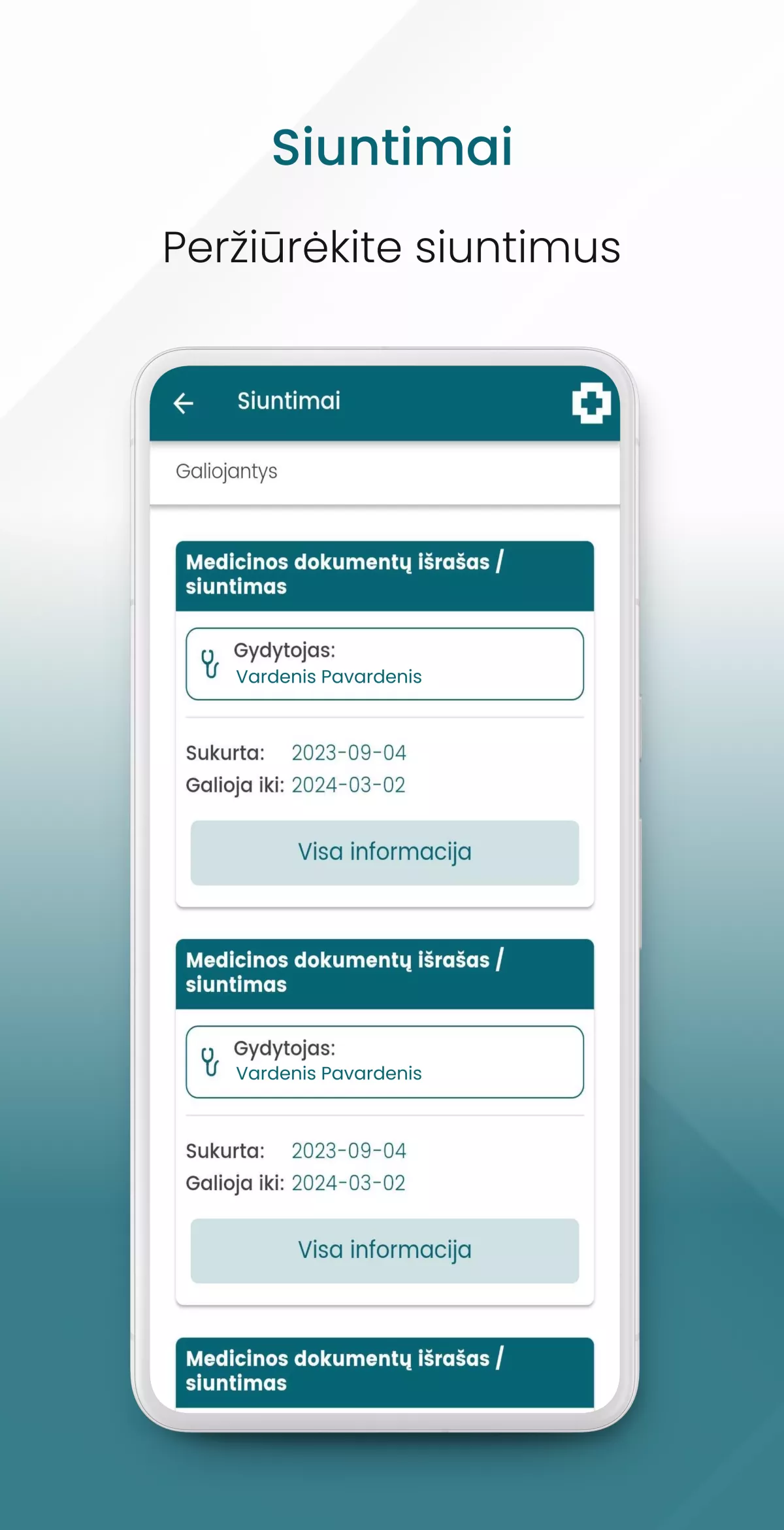 Mobilioji aplikacija „esveikata“