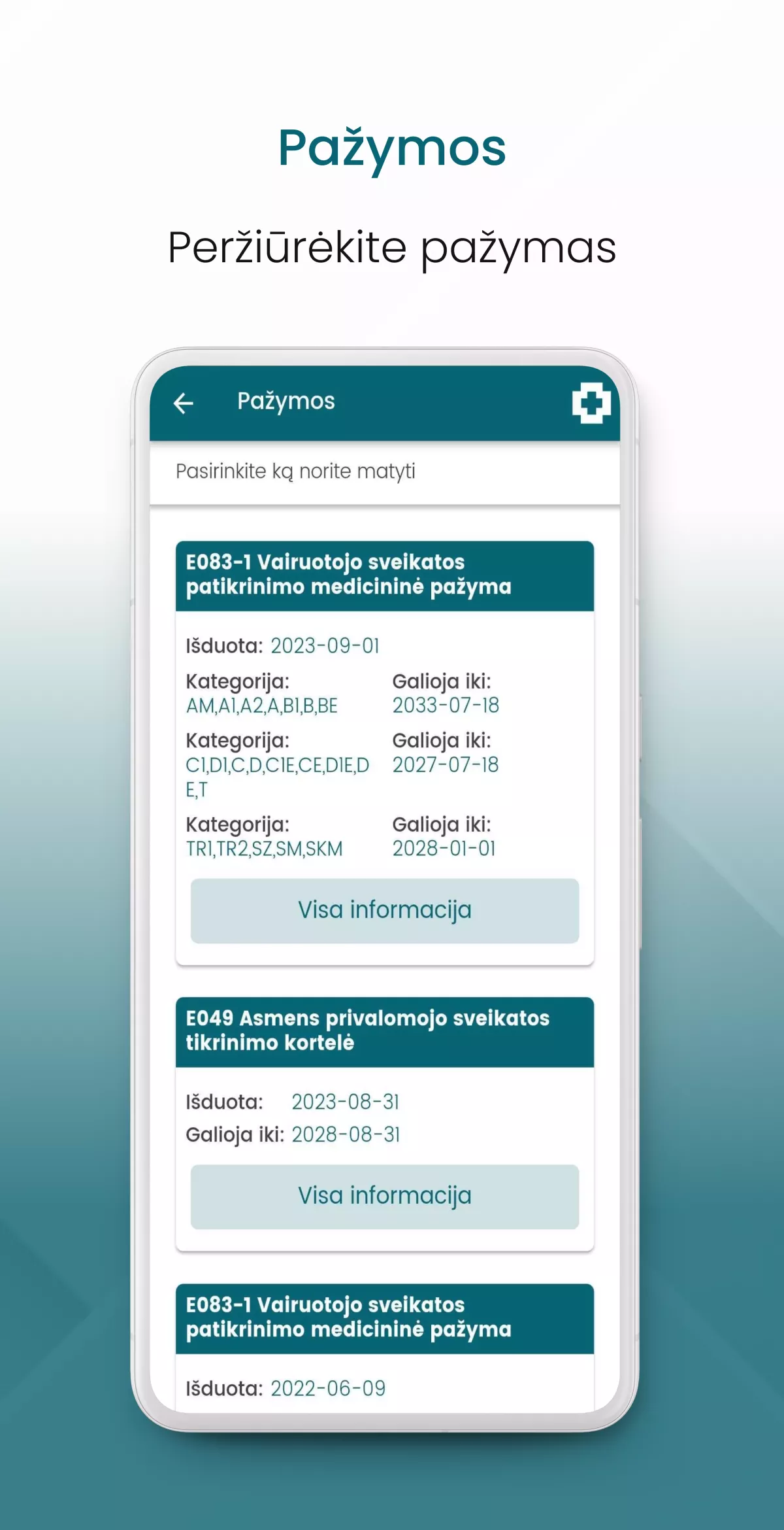 Mobilioji aplikacija „esveikata“