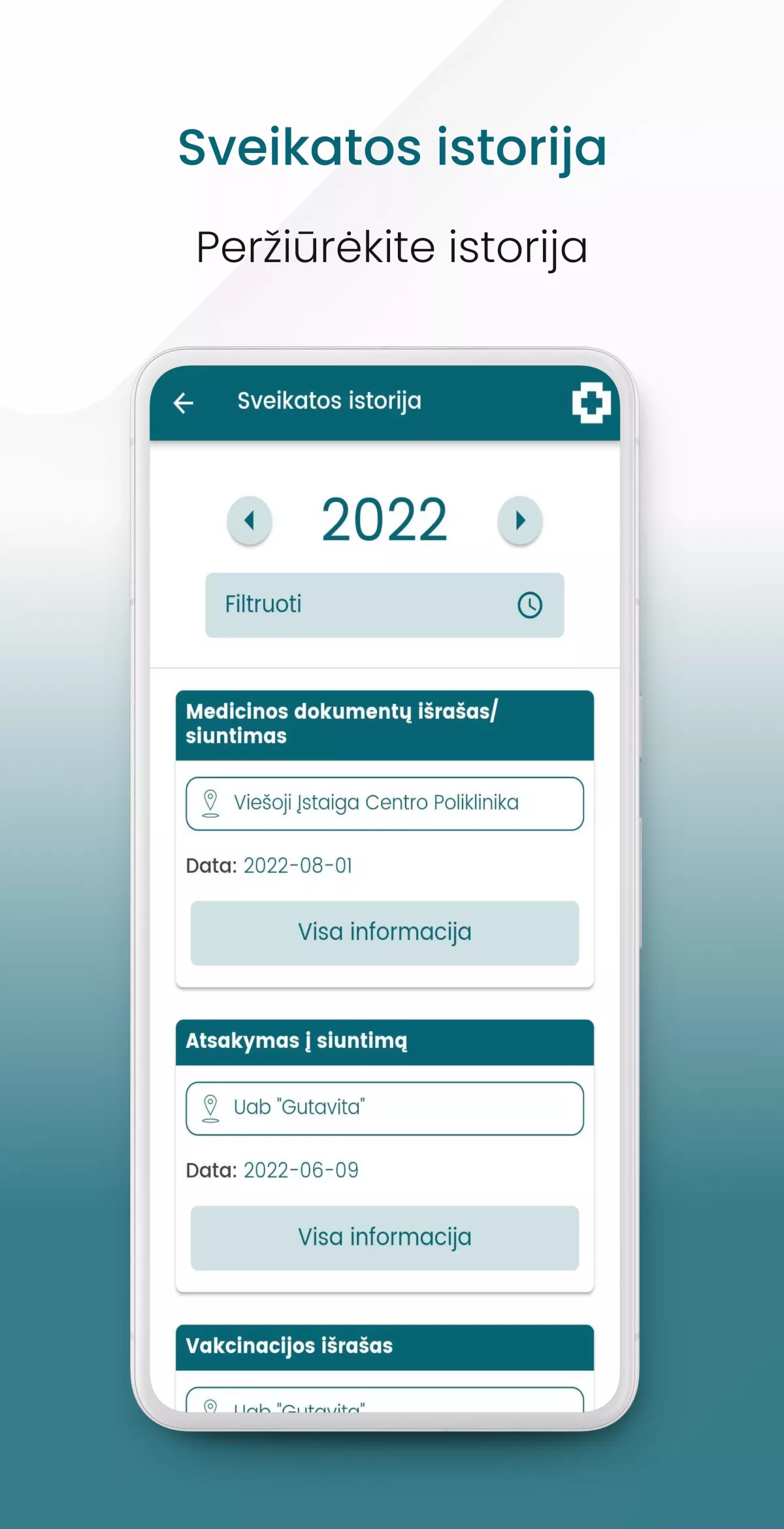 Mobilioji aplikacija „esveikata“