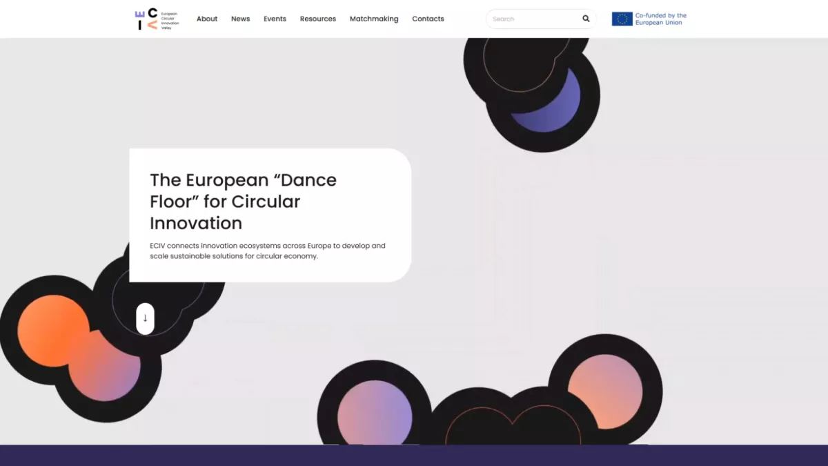 European Circular Economy Innovation Valley tinklalapis
