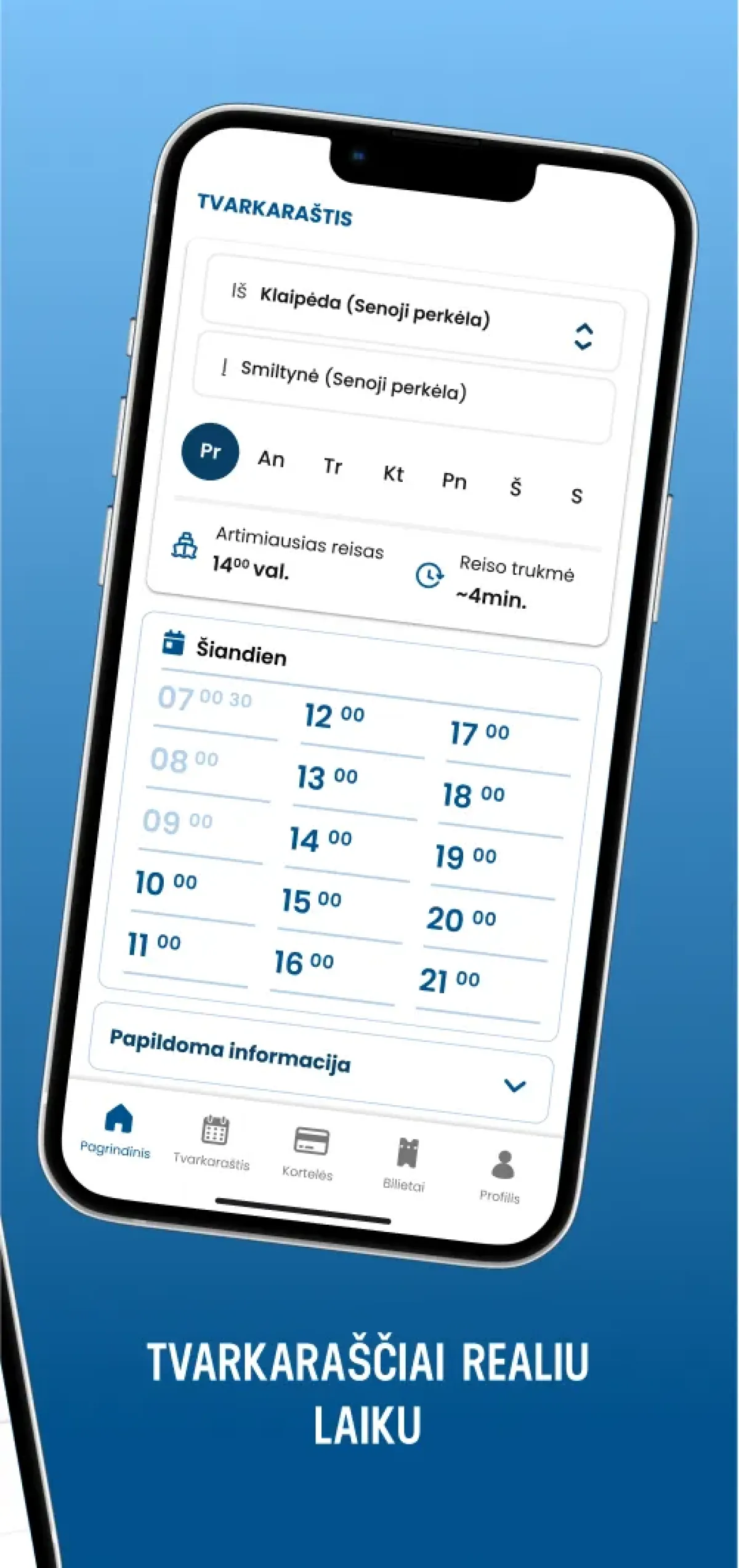 Mobilioji aplikacija „Smiltynės perkėla“