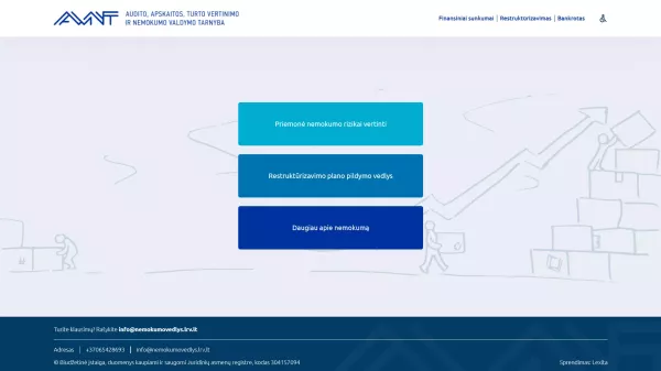 Sukurta informacinė sistema „Nemokumo vedlys"