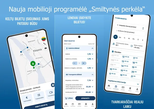 Pristatome naują mobiliąją programėlę „Smiltynės perkėla“!
