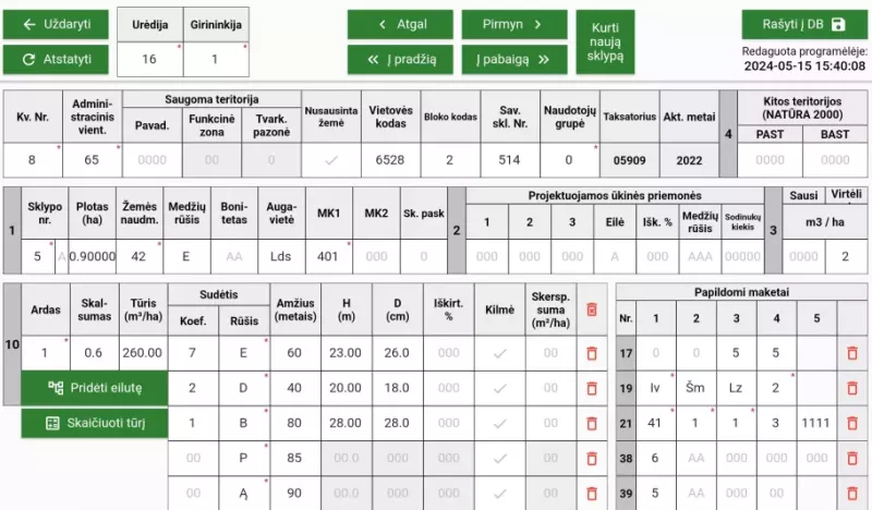 Lietuvos miškų išteklių integruota informacinė sistema – ETA (Elektroninė taksacijos aplikacija)