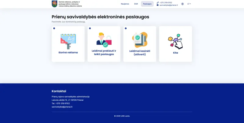 Išorinės reklamos ir prekybos viešosiose vietose leidimų išdavimo sistema