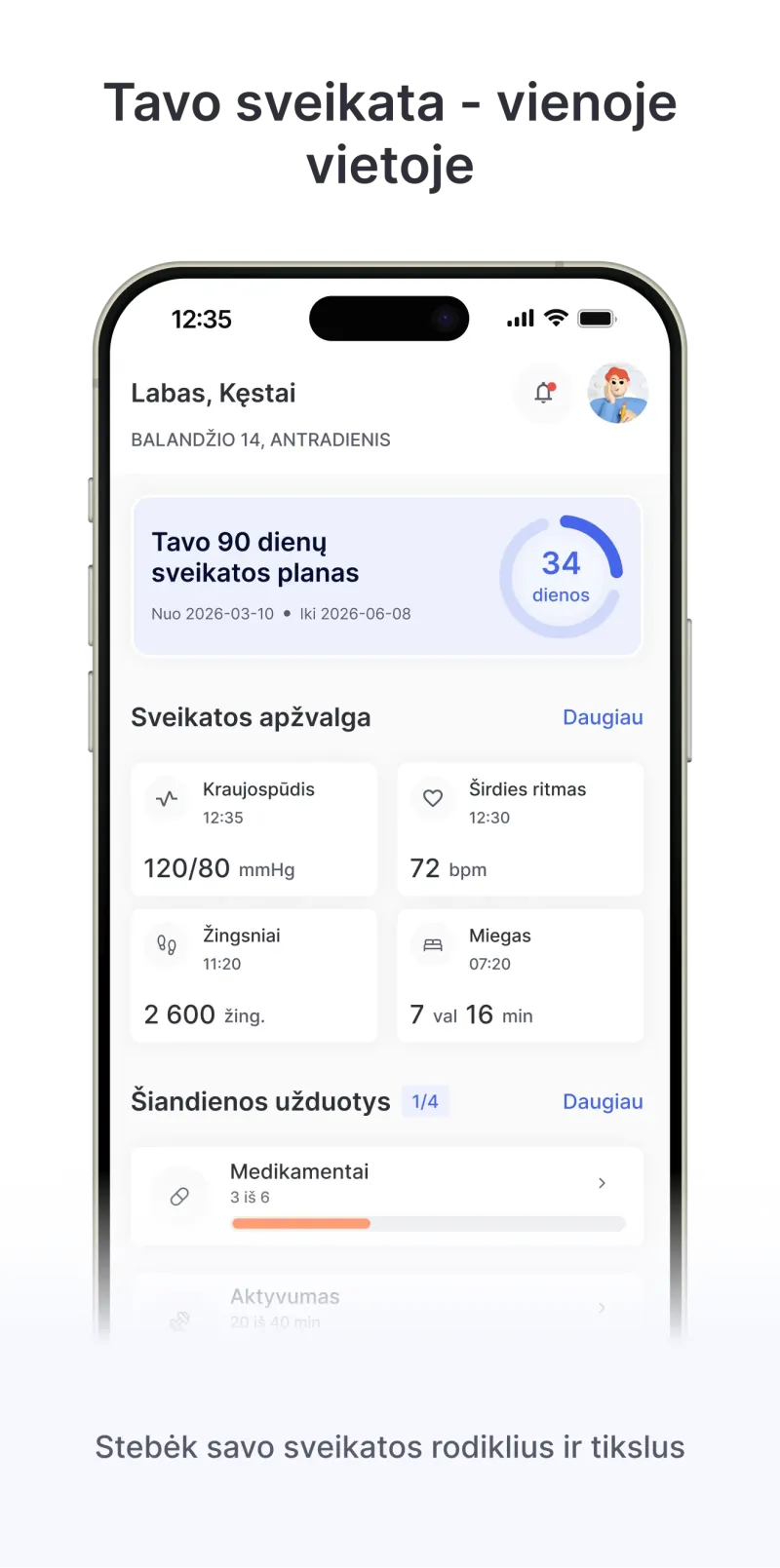 Pacinetų sveikatos stebėjimo sistema „Mano Ritmas“