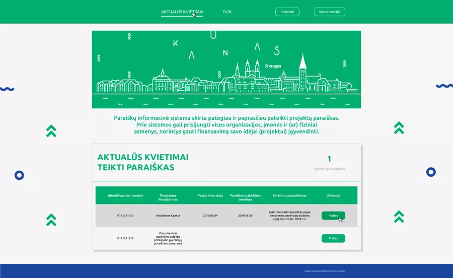 Sukūrėme Kauno miesto paraiškų informacinę sistemą